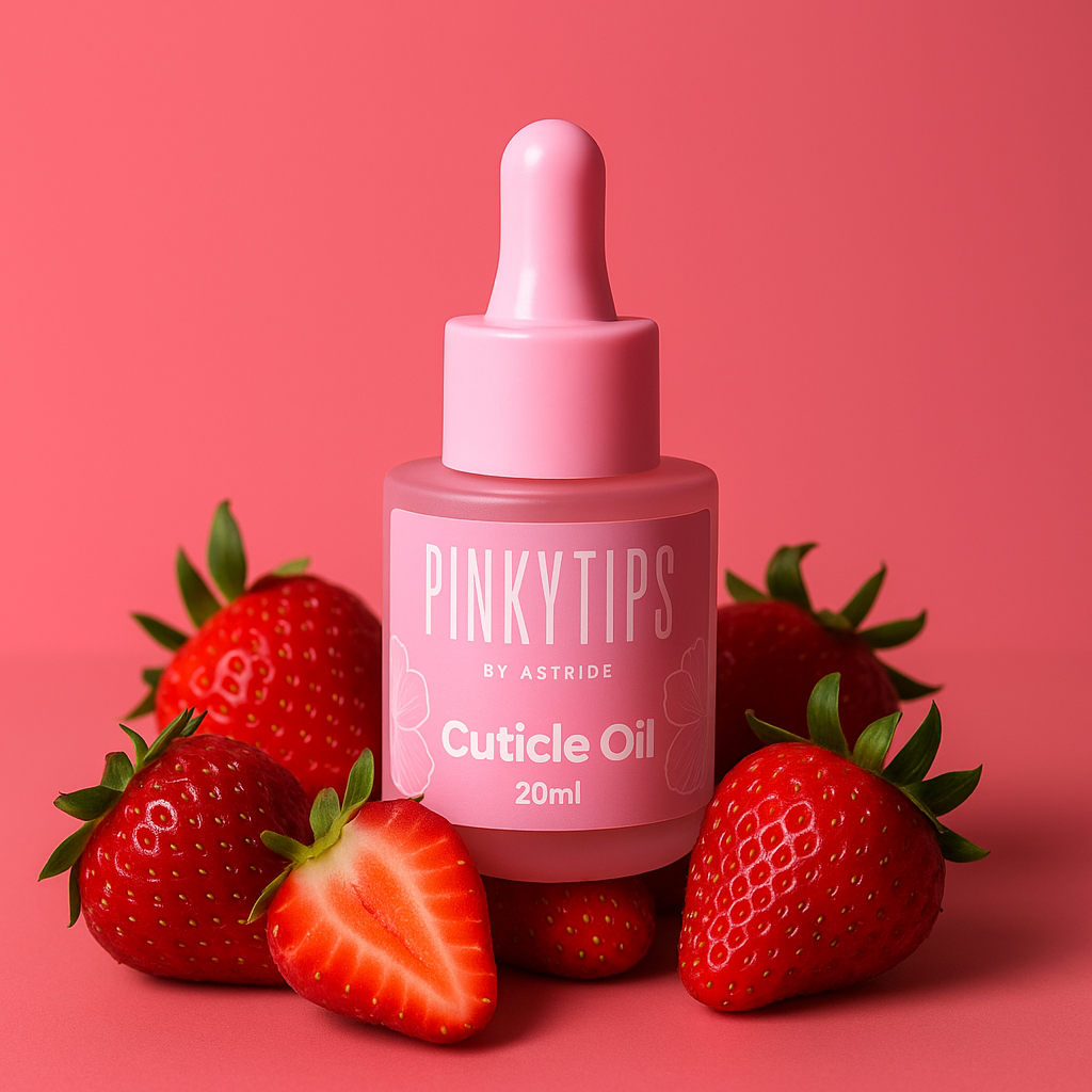 PinkyTips strawberry and pineapple cuticle ointment for soft, nourished nails and healthy cuticles
