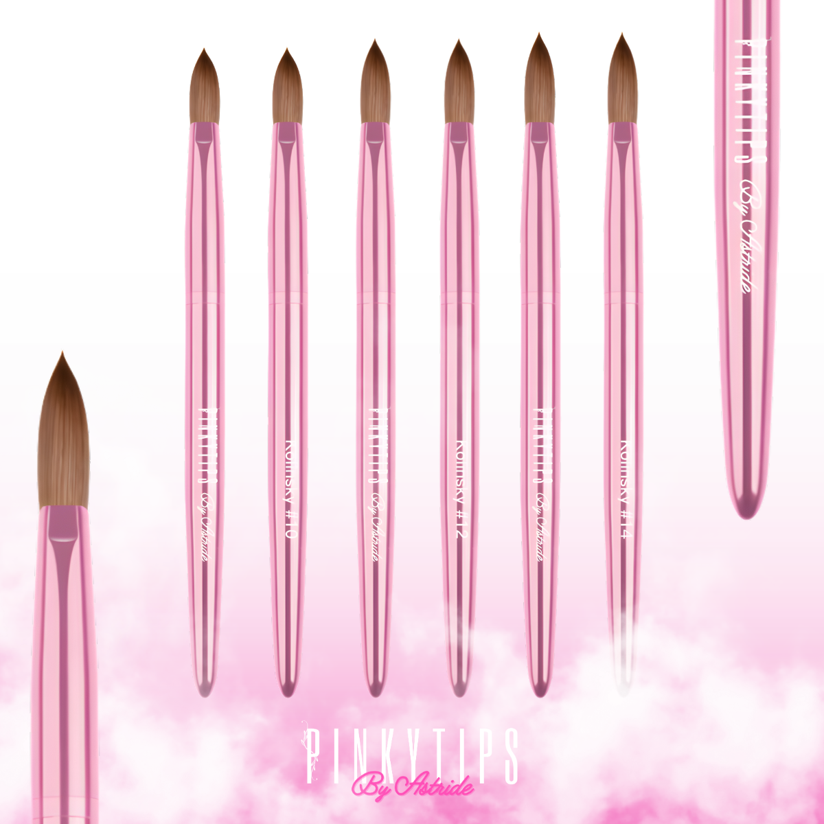 Kolinsky acrylic brush for nail extensions and overlays, durable and easy to use