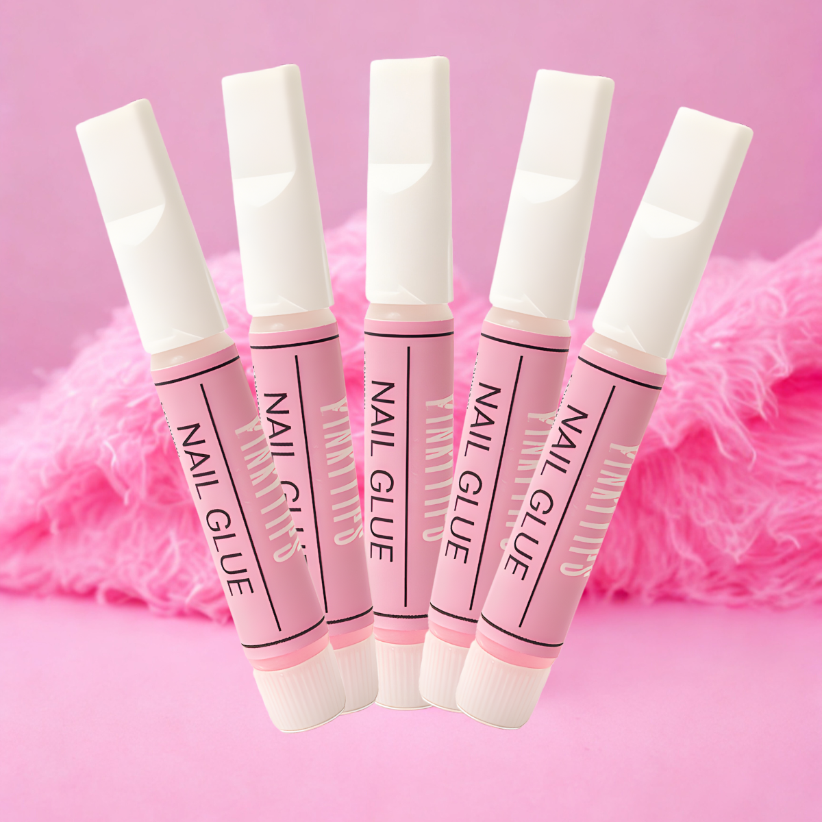 PinkyTips nail glue 5 pack – durable adhesive for nail techs and beginners